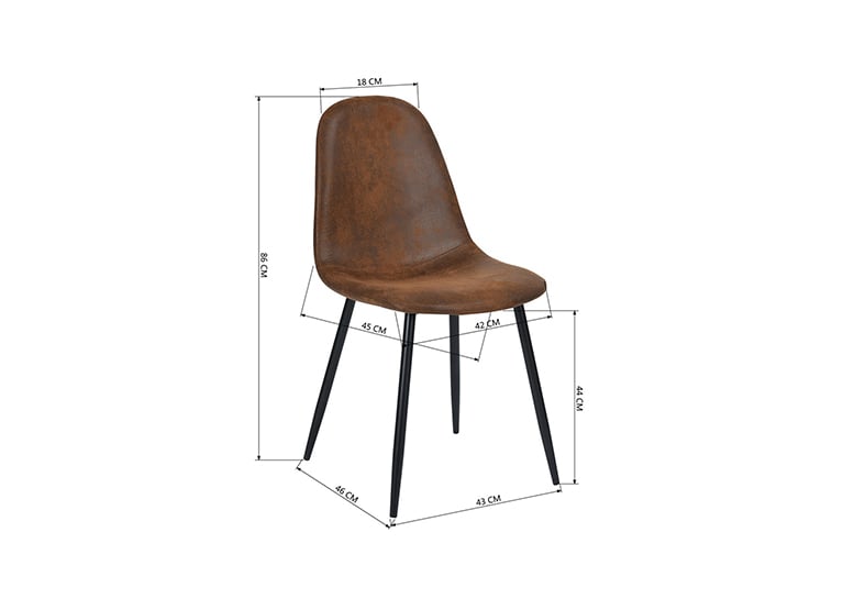 SILLAS COMEDOR NOVAHUS CHARLESTON CAFÉ PACK 4 - 3