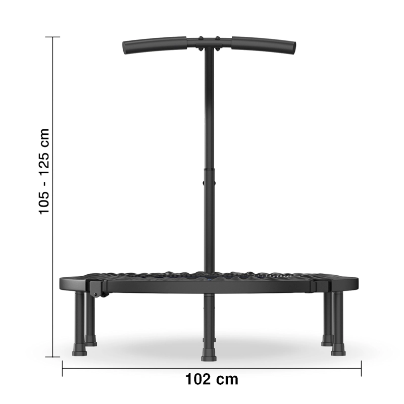 TRAMPOLÍN CON BARRA ATLETIS 1598550 1,02 METROS PRO FITNESS NEGRO - 5