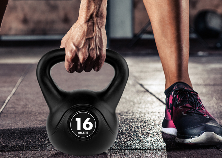 PESA RUSA KETTLEBELL MANCUERNA PESA RUSA CEMENTO 16 KG NEGRO - 2