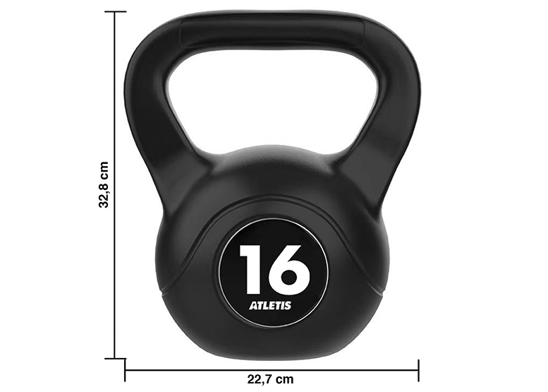 PESA RUSA KETTLEBELL MANCUERNA PESA RUSA CEMENTO 16 KG NEGRO - 3