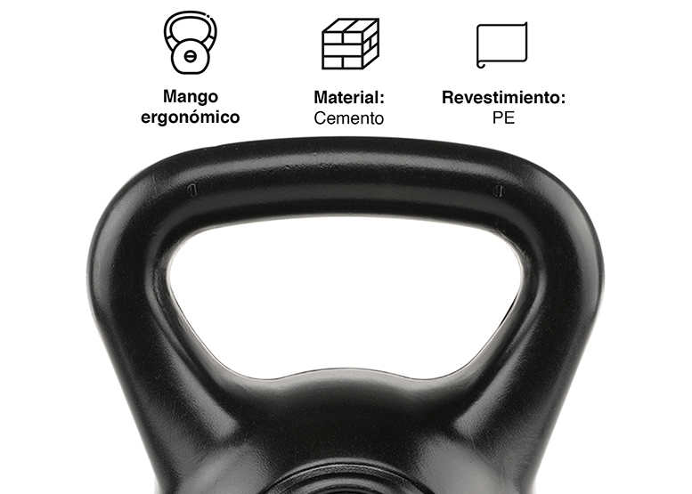 PESA RUSA KETTLEBELL MANCUERNA PESA RUSA CEMENTO 16 KG NEGRO - 5