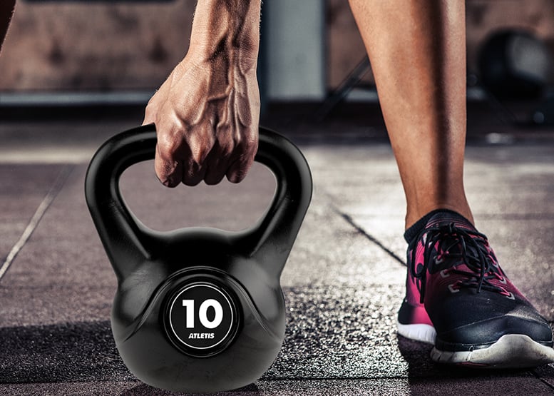 PESA RUSA KETTLEBELL MANCUERNA PESA RUSA CEMENTO 10 KG NEGRO - 2