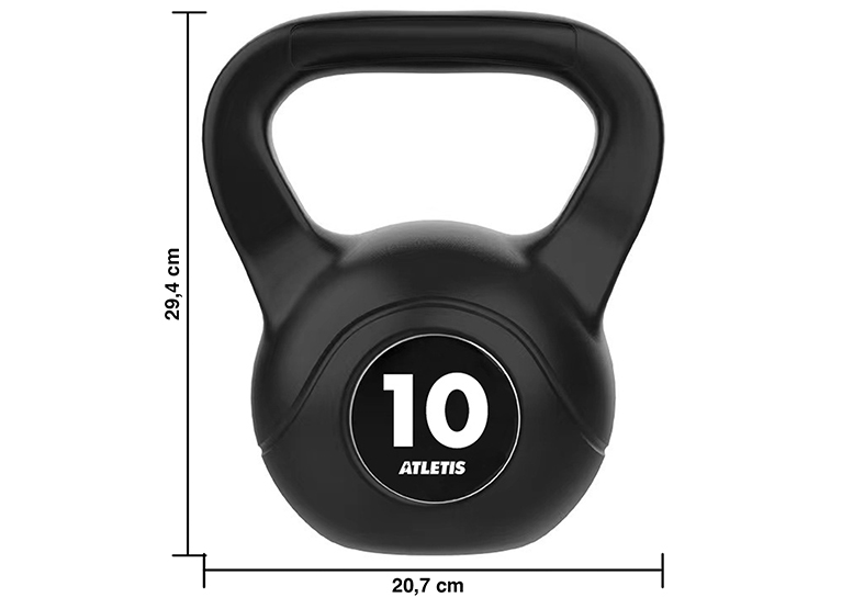 PESA RUSA KETTLEBELL MANCUERNA PESA RUSA CEMENTO 10 KG NEGRO - 3