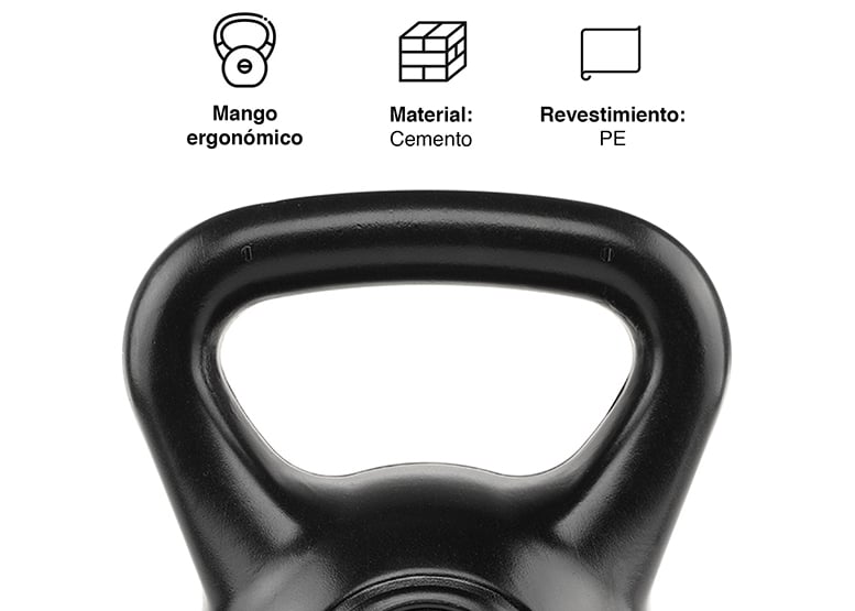 PESA RUSA KETTLEBELL MANCUERNA PESA RUSA CEMENTO 10 KG NEGRO - 5