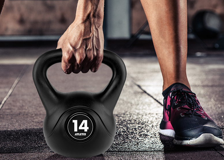 PESA RUSA KETTLEBELL MANCUERNA PESA RUSA CEMENTO 14 KG NEGRO - 2