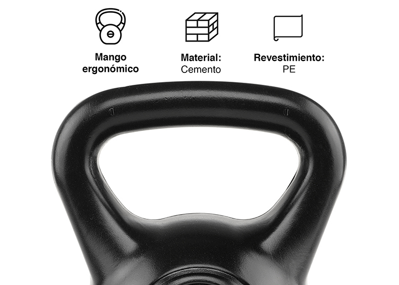 PESA RUSA KETTLEBELL MANCUERNA PESA RUSA CEMENTO 14 KG NEGRO - 5