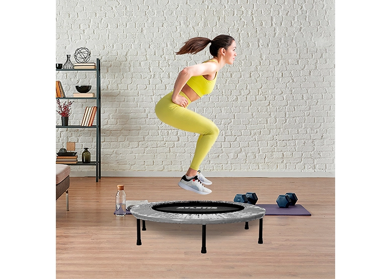 TRAMPOLÍN ATLETIS 1607650 1 METRO PLEGABLE FIT CAMA ELÁSTICA PLATEADO - 6