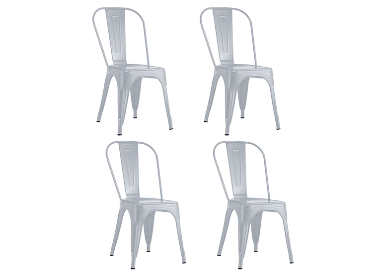 SILLAS NOVAHUS TOLIX METAL GRIS PACK 4 - 1