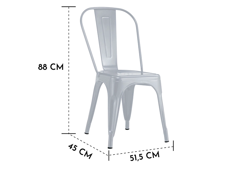 SILLAS NOVAHUS TOLIX METAL GRIS PACK 4 - 3