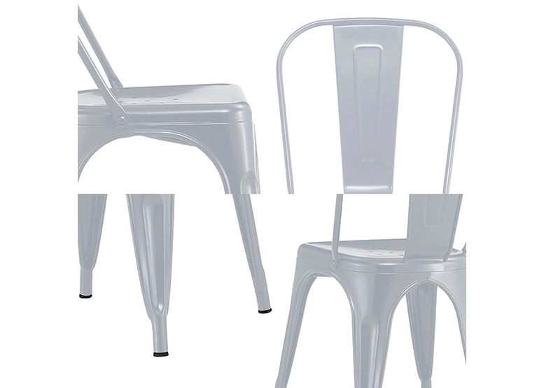 SILLAS NOVAHUS TOLIX METAL GRIS PACK 4 - 5