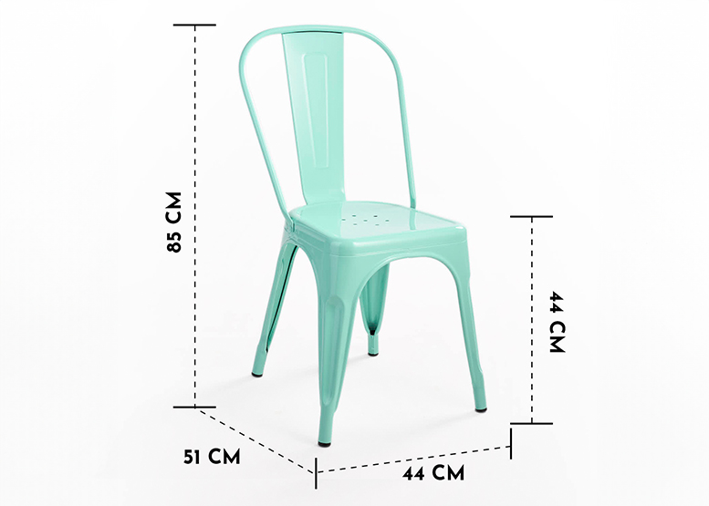 PACK 4 SILLAS DE METAL TOLIX MENTA - 3