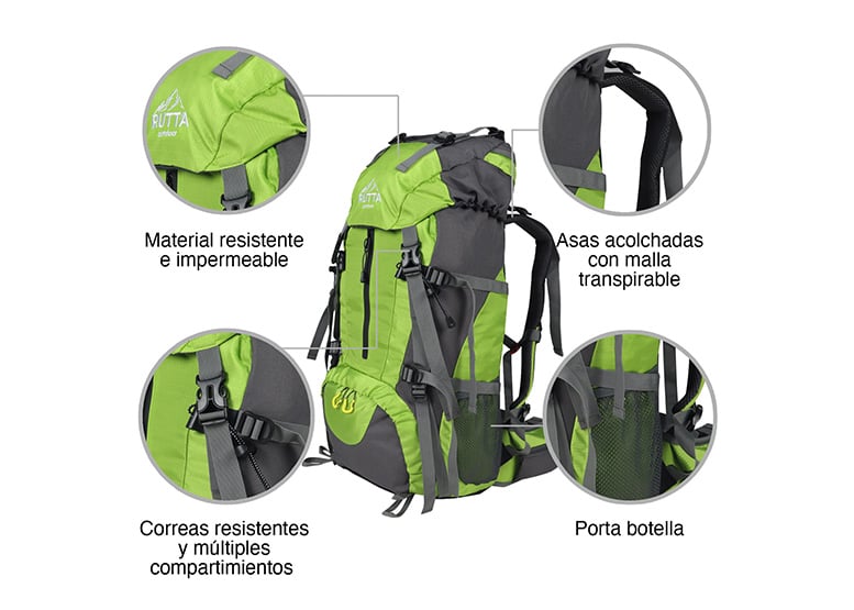 MOCHILA RUTTA 1618950 CAMPING 50 LITROS - 4
