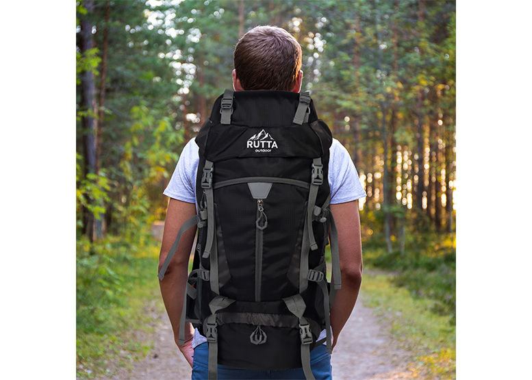 MOCHILA CAMPING 65L NEGRO - 2