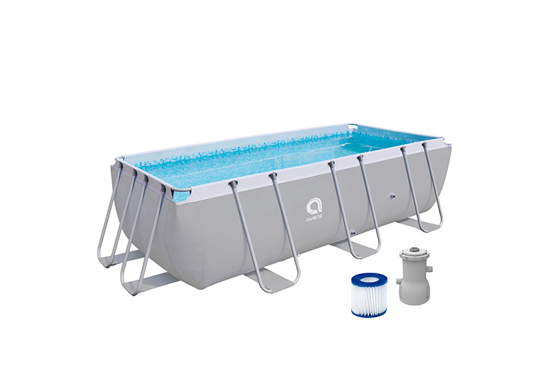 PISCINA CON FILTRO 8.870 LITROS GRIS - 1