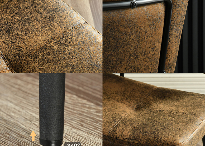 SILLA COMEDOR NOVAHUS KAROMI ACERO CAFÉ PACK 2 - 5