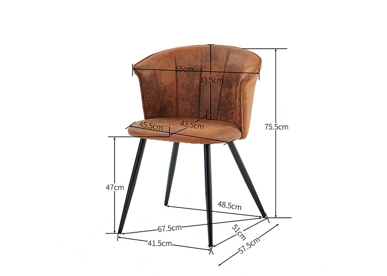 SILLA COMEDOR NOVAHUS DONCIC CAFÉ PACK 2 - 3