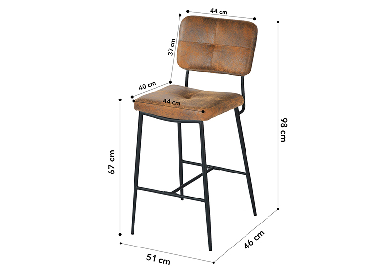 PACK 2 PISO DE BAR VINTAGE CAFE - 3