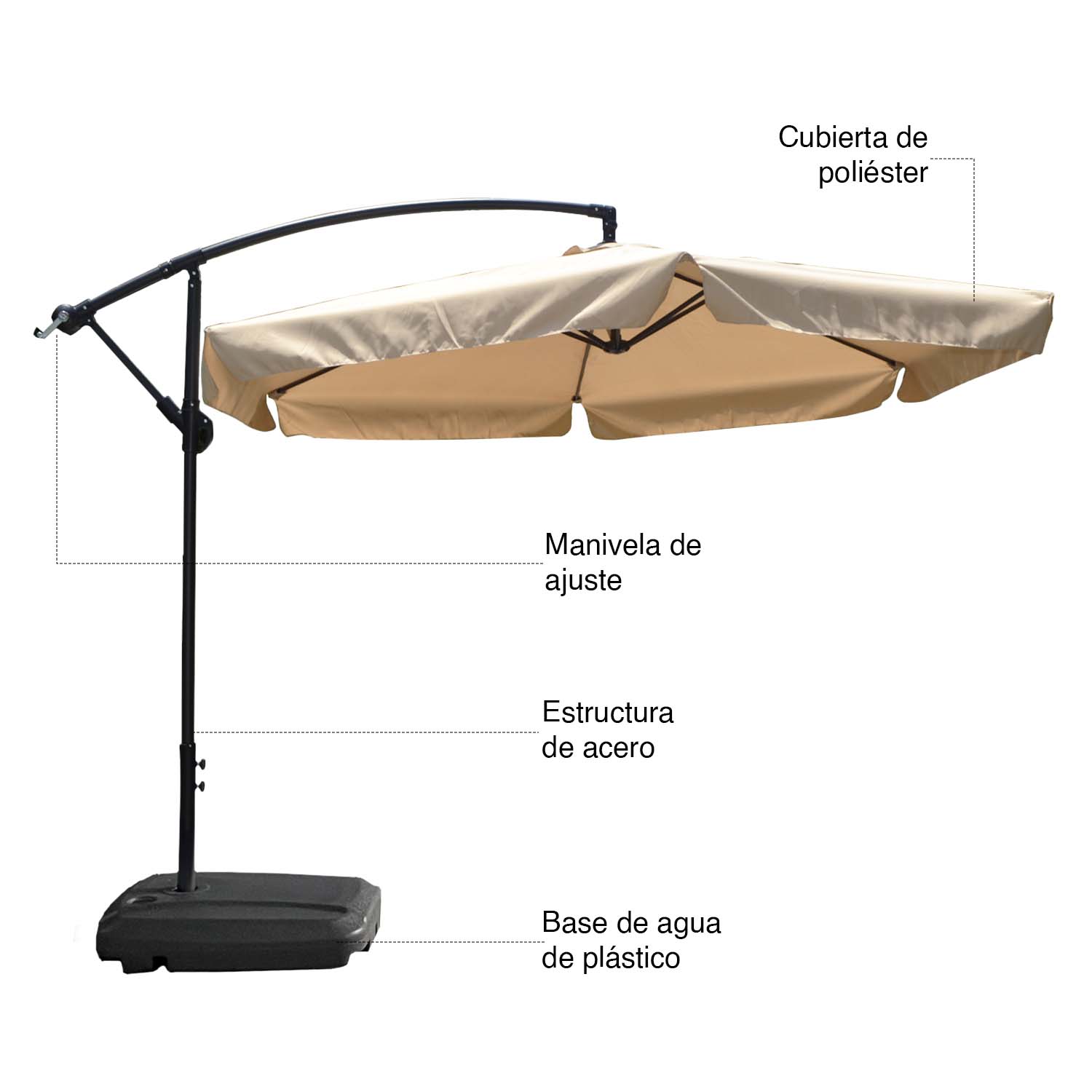 Quitasol Bora Bora con base de agua - 4