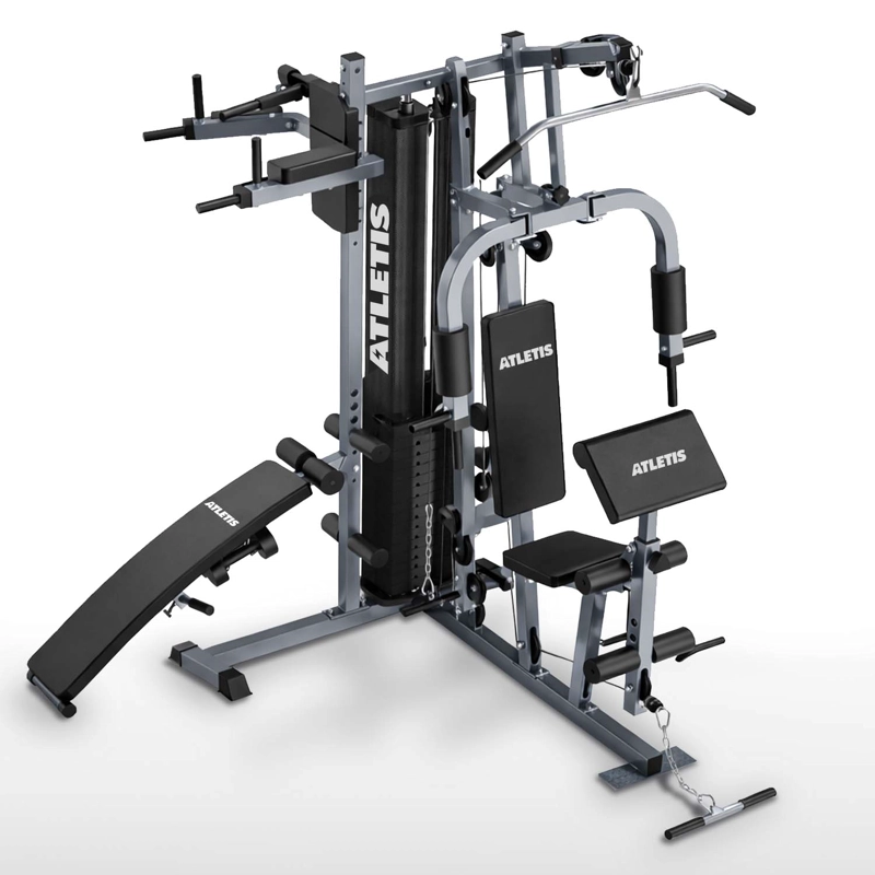 HOME GYM ATLETIS TF-7005A TRES ESTACIONES GRIS - 6