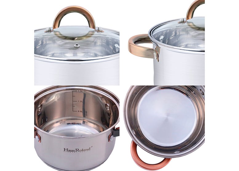 SET BATERÍAS 8 PIEZAS ACERO INOXIDABLE BERLÍN GRIS - 5