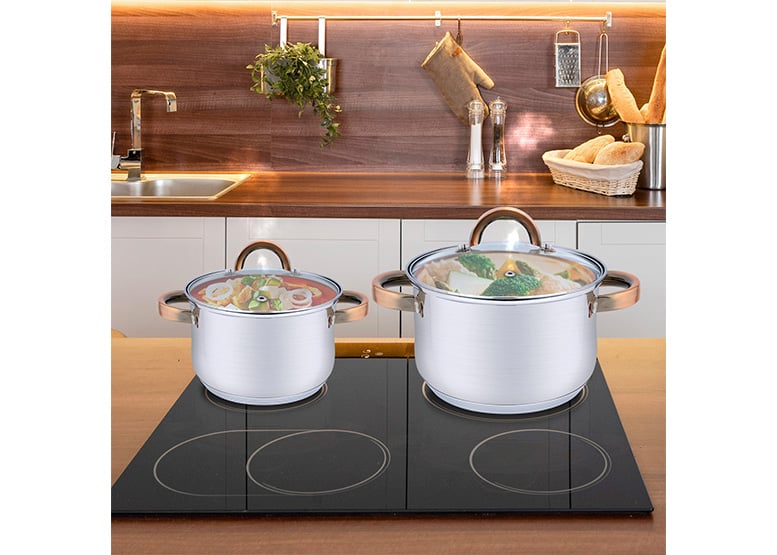 SET BATERÍAS 8 PIEZAS ACERO INOXIDABLE BERLÍN GRIS - 6