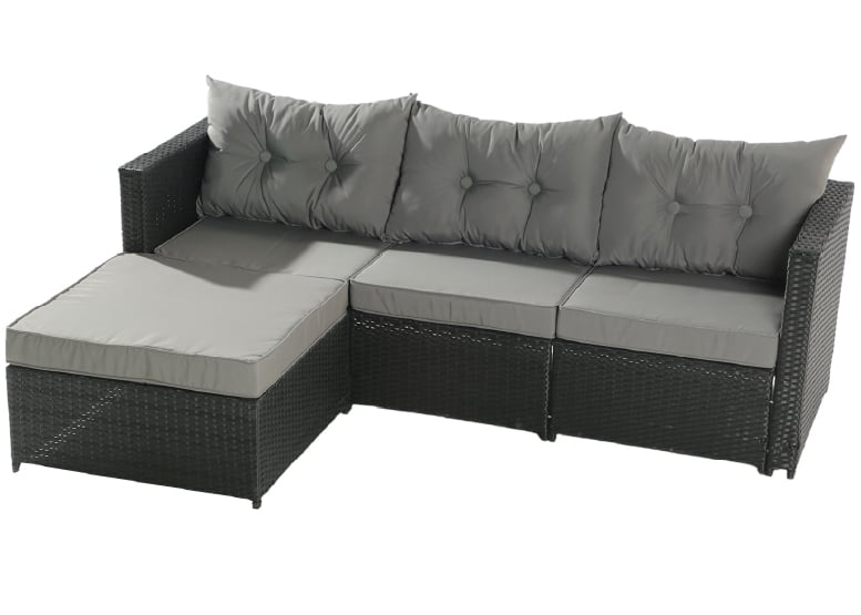 SECCIONAL NOVAHUS 57094 INTERCAMBIABLE 3 CUERPOS TERRAZA SOFA + MESA GRIS - 3