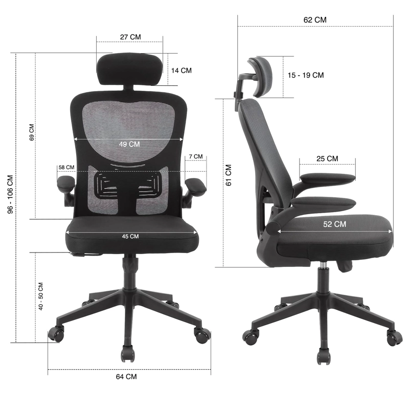 SILLA DE ESCRITORIO POSTURE EXECUTIVE - NEGRO - 10