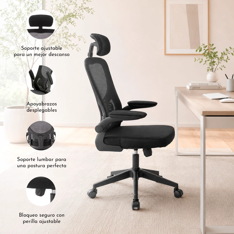 SILLA DE ESCRITORIO POSTURE EXECUTIVE - NEGRO - 6