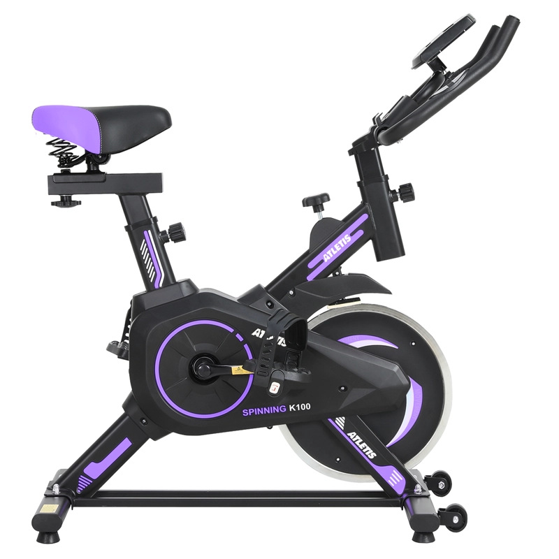 BICICLETA SPINNING ATLETIS 1639850 CAPACIDAD 100 KG MORADO - 2