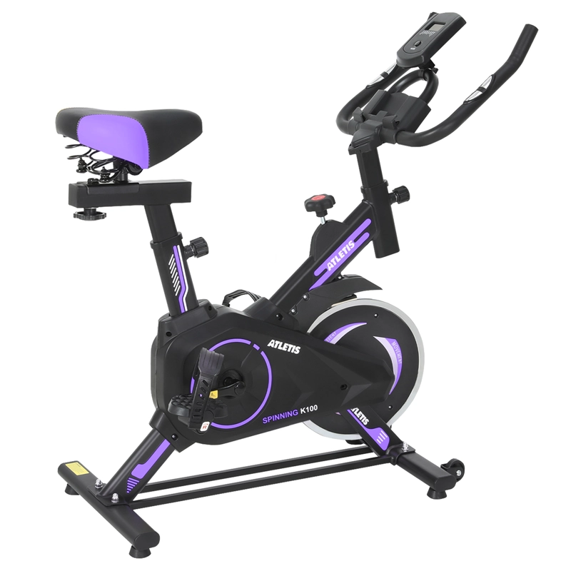 BICICLETA SPINNING ATLETIS 1639850 CAPACIDAD 100 KG MORADO - 3