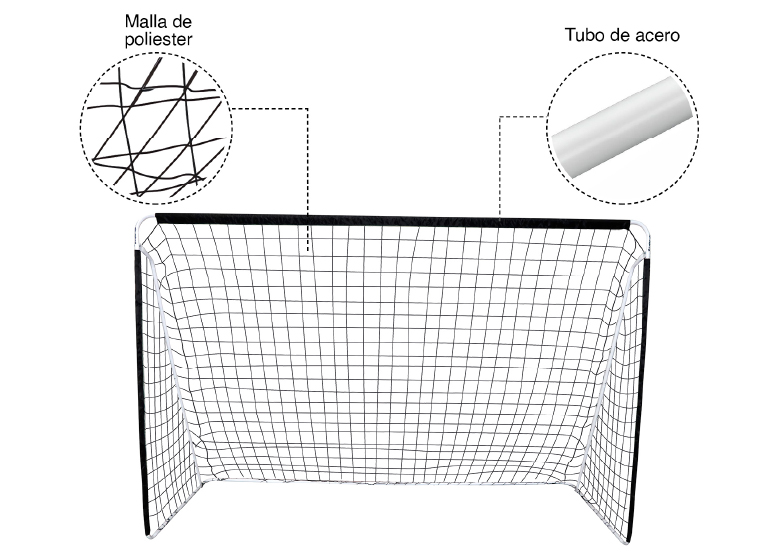 ARCO DE FÚTBOL MAX MAGIC NEGRO 300X200CM - 4