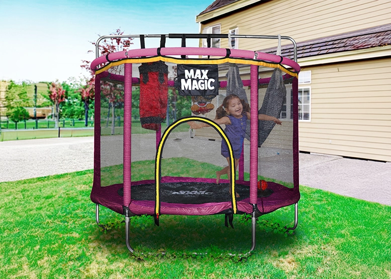 CAMA ELÁSTICA INFANTIL MAX MAGIC ROSADA CON ACCESORIOS 150CM - 6