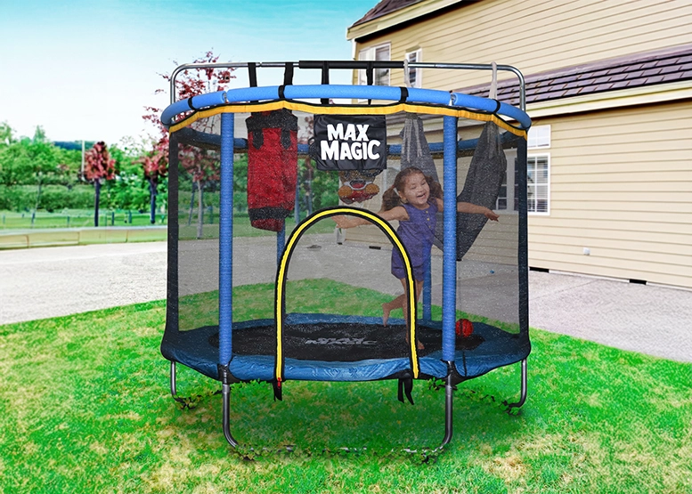 CAMA ELÁSTICA INFANTIL MAX MAGIC AZUL CON ACCESORIOS 150CM - 6