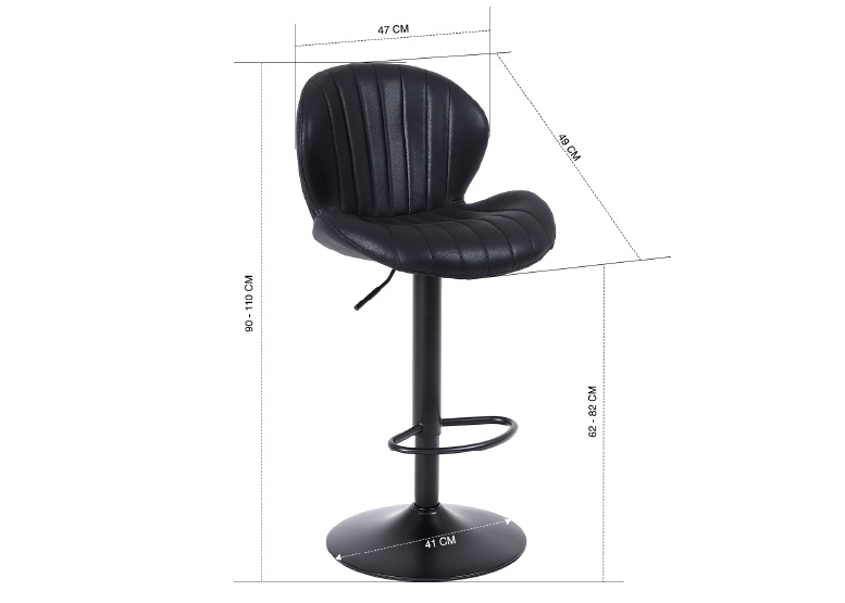PACK NOVAHUS 57099 NEGRO 2 PISOS DE BAR LOUNGE CON RESPALDO Y REPOSAPIÉS - 8