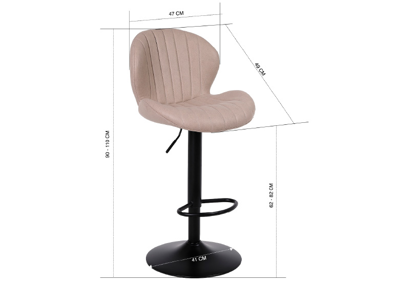 PACK NOVAHUS 57100 BEIGE 2 PISOS DE BAR LOUNGE CON RESPALDO Y REPOSAPIÉS - 8