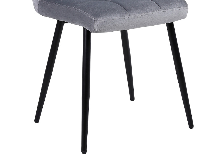 PACK NOVAHUS 57104 TERCIOPELO GRIS 4 SILLAS COMEDOR MODERNAS VELVET - 5