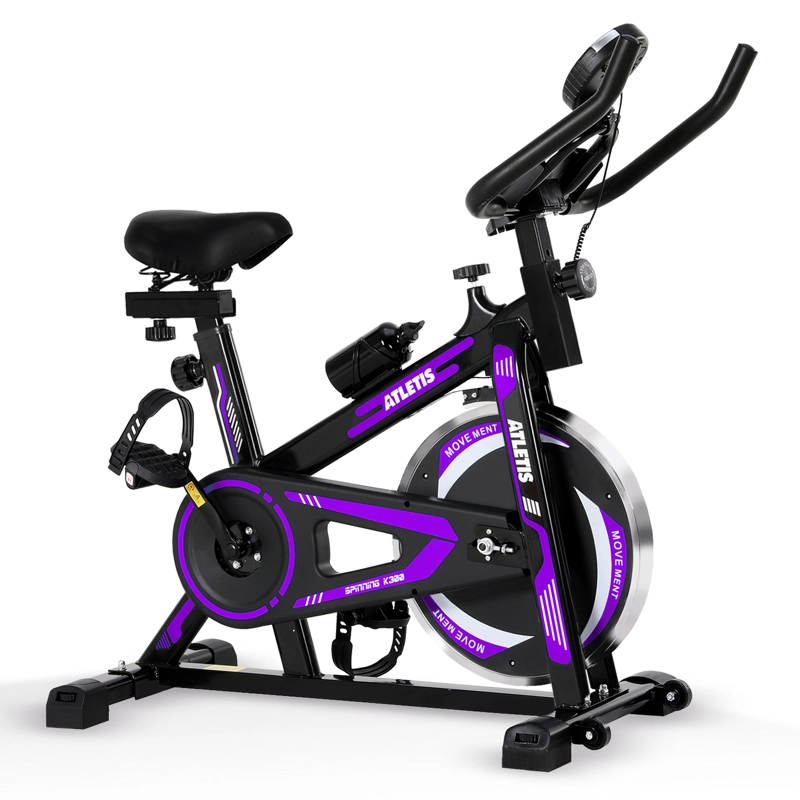 BICICLETA SPINNING ATLETIS K300 CAPACIDAD 120 KG AMARILLO - 1