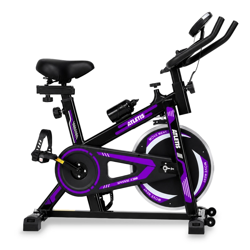 BICICLETA SPINNING ATLETIS K300 CAPACIDAD 120 KG AMARILLO - 2