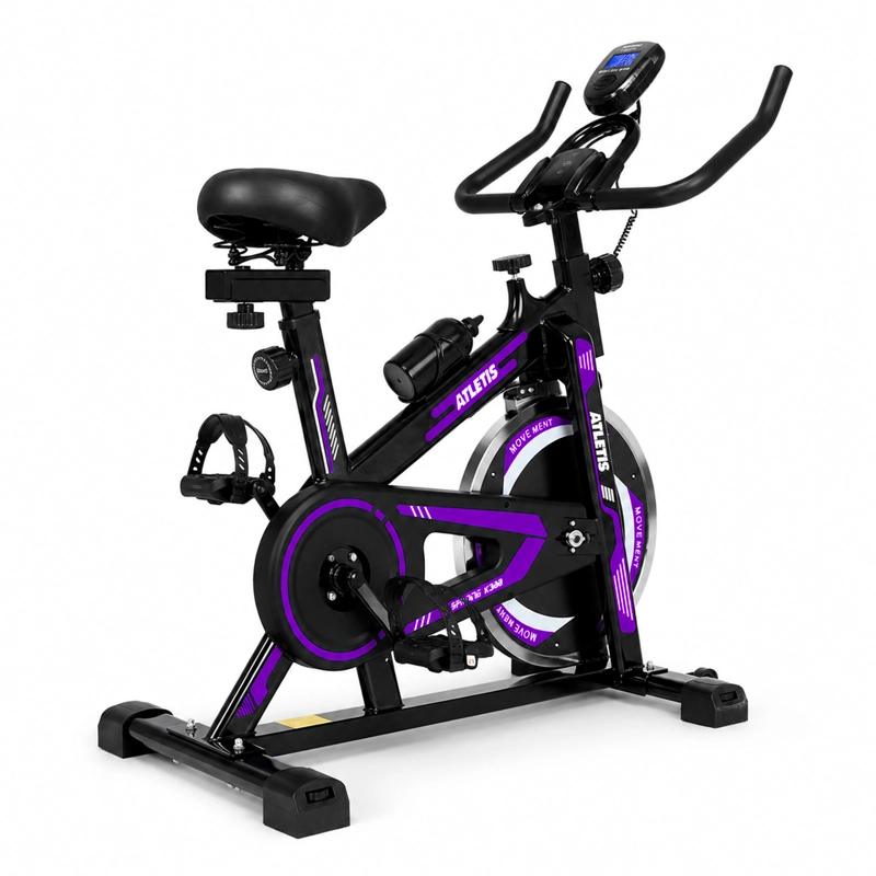 BICICLETA SPINNING ATLETIS K300 CAPACIDAD 120 KG AMARILLO - 3
