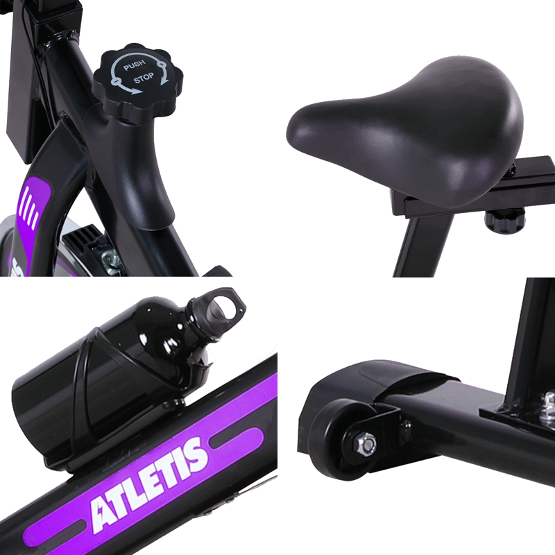 BICICLETA SPINNING ATLETIS K300 CAPACIDAD 120 KG AMARILLO - 5