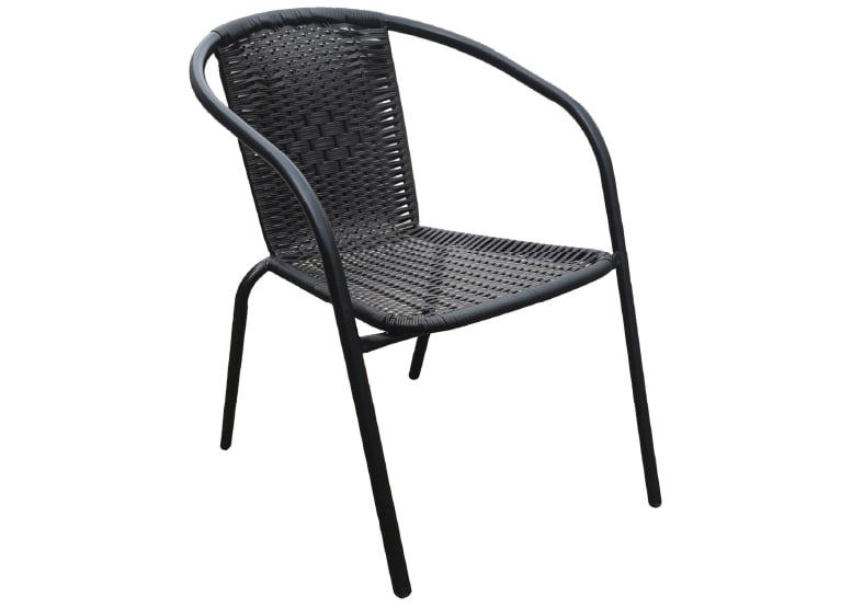 SET TERRAZA MACEIO 2 SILLAS  + MESA VIDRIO 70X60 CM NEGRO - 4