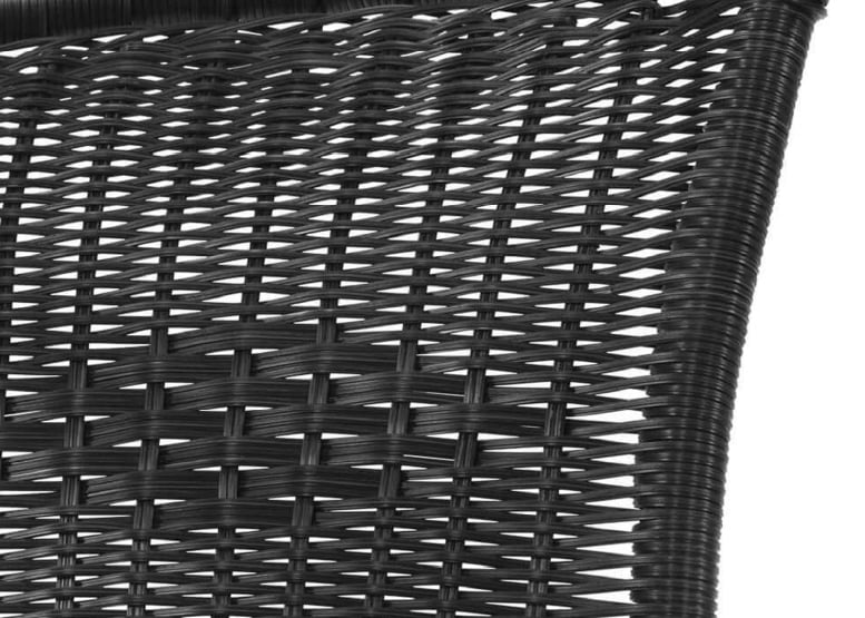 SET TERRAZA MACEIO 2 SILLAS  + MESA VIDRIO 70X60 CM NEGRO - 5