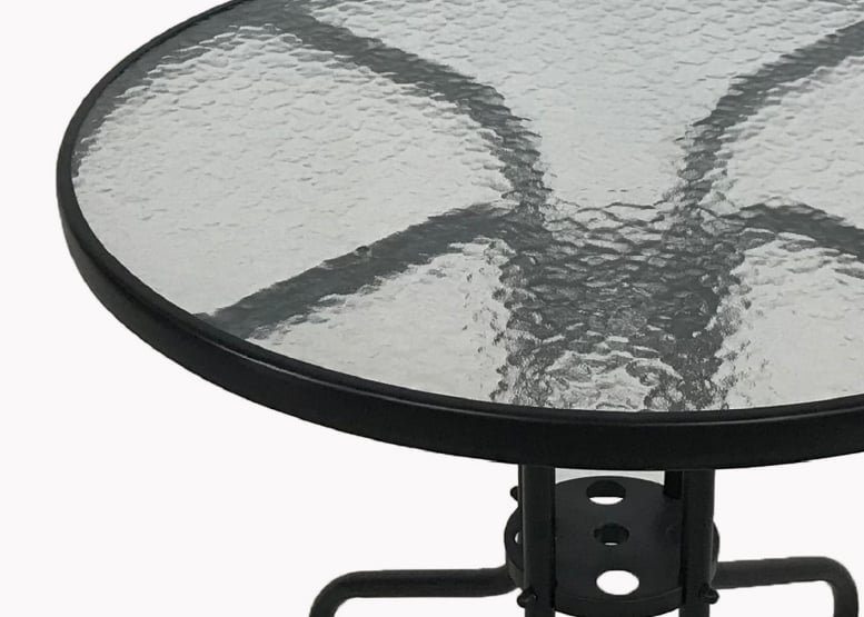 SET TERRAZA MACEIO 2 SILLAS  + MESA VIDRIO 70X60 CM NEGRO - 6