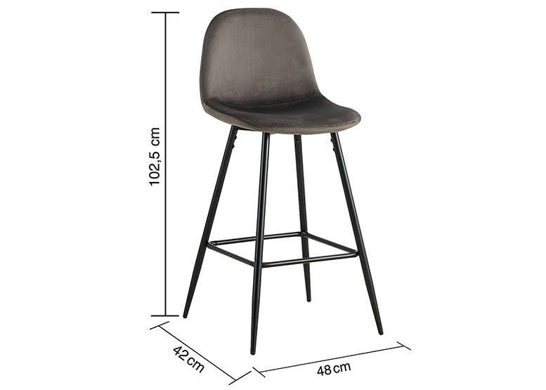 PACK DE 2 PISOS DE BAR RECIFE GRIS - 3