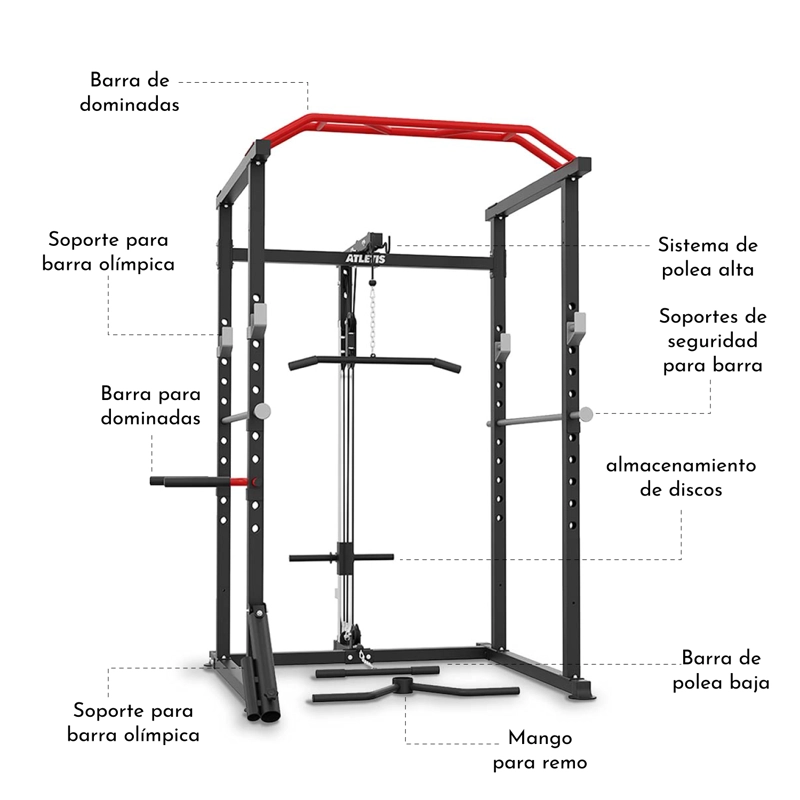 JAULA POWER RACK ATLETIS FORCE LINE 300 - 6