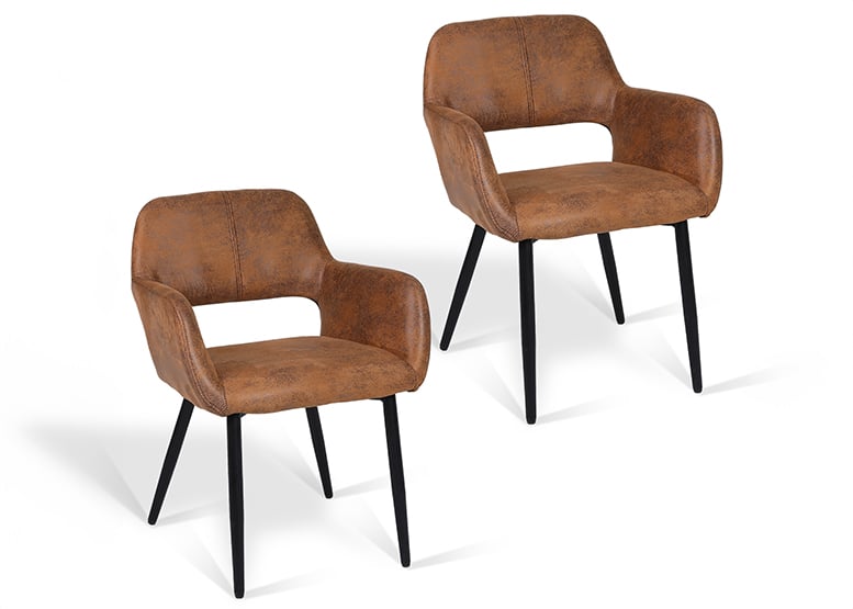 PACK NOVAHUS 57108 CAFÉ 2 SILLA COMEDOR SITIAL CROMWELL - 1