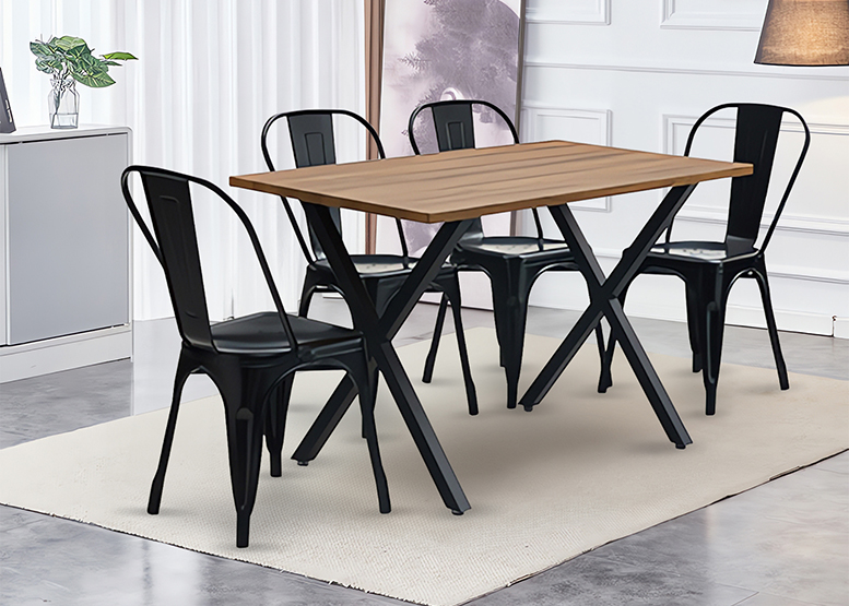 Comedor New Jersey 75x70x120 4 Sillas Tolix Industrial - 6