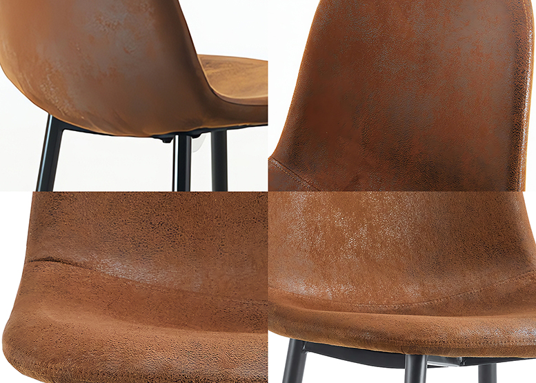 Comedor Hudson Mesa 75x70x120 4 Sillas Pu Café - 5