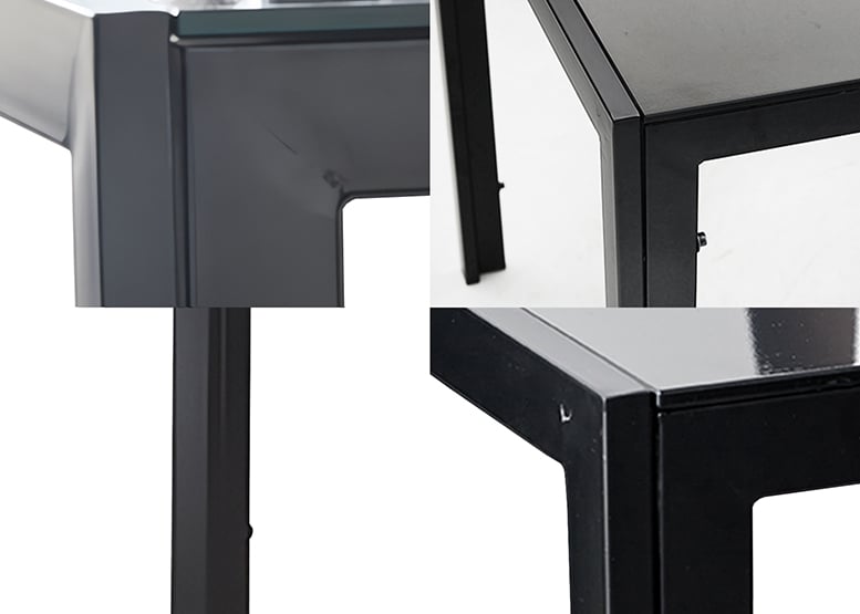 Comedor Mesa Vidrio 75x80x150 6 Sillas Pu Negro - 4