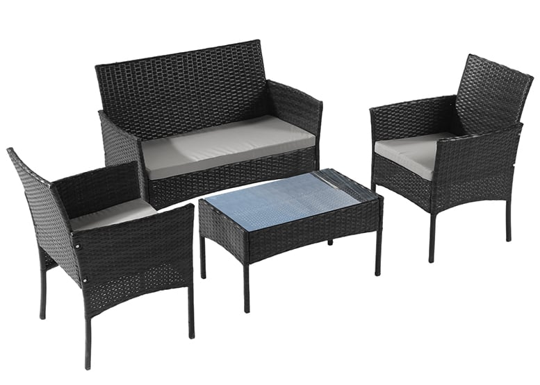SET TERRAZA 4 PIEZAS POSITANO ECO NEGRO - 2